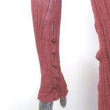 Cult Gaia Antonella Long Sleeve Midi Dress Pink Ribbed Knit Size Small