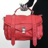 Proenza Schouler Medium PS1 Satchel Red Leather Crossbody Bag