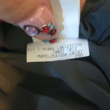 Brunello Cucinelli Monili-Trim Metallic Leather Bomber Jacket Silver Size 42