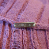 Cult Gaia Antonella Long Sleeve Midi Dress Pink Ribbed Knit Size Small