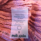 Cult Gaia Antonella Long Sleeve Midi Dress Pink Ribbed Knit Size Small