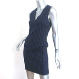 Rag & Bone Sleeveless Mini Dress Lexi Navy Striped Stretch Cotton Size 0