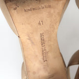 Manolo Blahnik Carolyne 70 Slingback Pumps Beige Leather Size 41