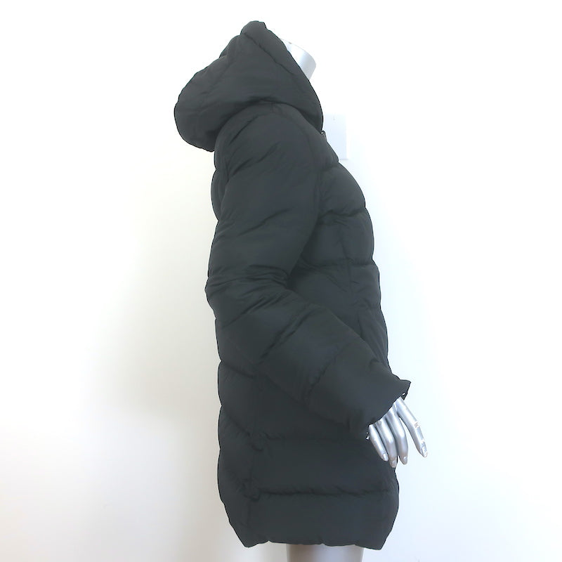 Dolce &amp; Gabbana Reversible Hooded Down Puffer Jacket Black Polka Dot Size 44