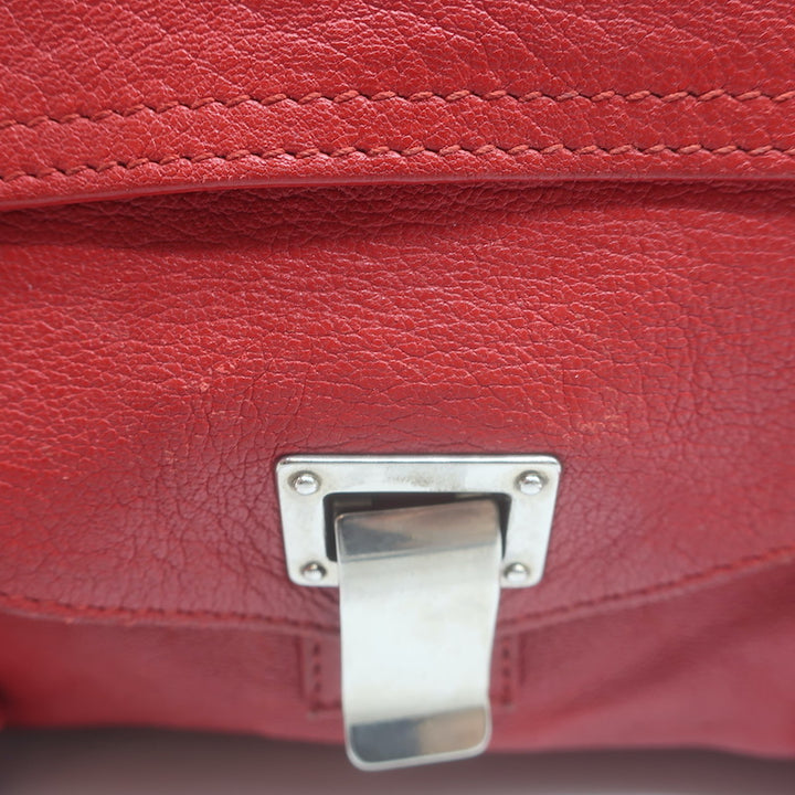 Proenza Schouler Medium PS1 Satchel Red Leather Crossbody Bag