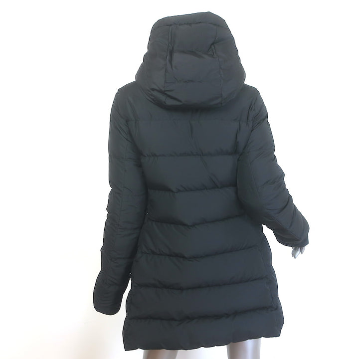 Dolce &amp; Gabbana Reversible Hooded Down Puffer Jacket Black Polka Dot Size 44