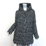 Dolce & Gabbana Reversible Hooded Down Puffer Jacket Black Polka Dot Size 44
