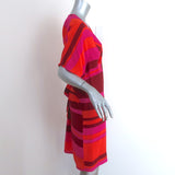 Antik Batik Dress Talencia Fuchsia Striped Silk Size Large Short Kaftan