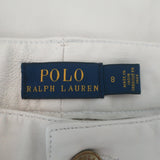 Polo Ralph Lauren Lambskin Leather 5 Pocket Skinny Pants Cream Size 8