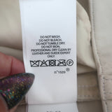 Polo Ralph Lauren Lambskin Leather 5 Pocket Skinny Pants Cream Size 8