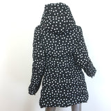 Dolce & Gabbana Reversible Hooded Down Puffer Jacket Black Polka Dot Size 44