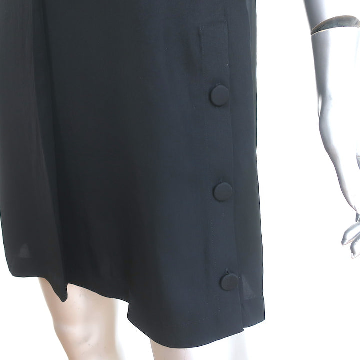 Rag &amp; Bone Short Sleeve Mini Dress Aiden Black Twill Size Extra Small