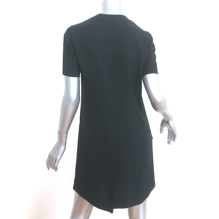Rag &amp; Bone Short Sleeve Mini Dress Aiden Black Twill Size Extra Small