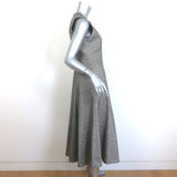 Christian Dior Metallic Sleeveless A-Line Midi Dress Silver/Gold Size 40