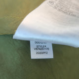 Vince Sleeveless Midi Dress Green Crinkled Satin Size Extra Small