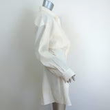 Jacquemus La Robe Baunhilha Layered Mini Shirtdress Ivory Hemp-Cotton Size 40