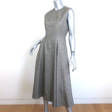 Christian Dior Metallic Sleeveless A-Line Midi Dress Silver/Gold Size 40