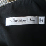 Christian Dior Metallic Sleeveless A-Line Midi Dress Silver/Gold Size 40