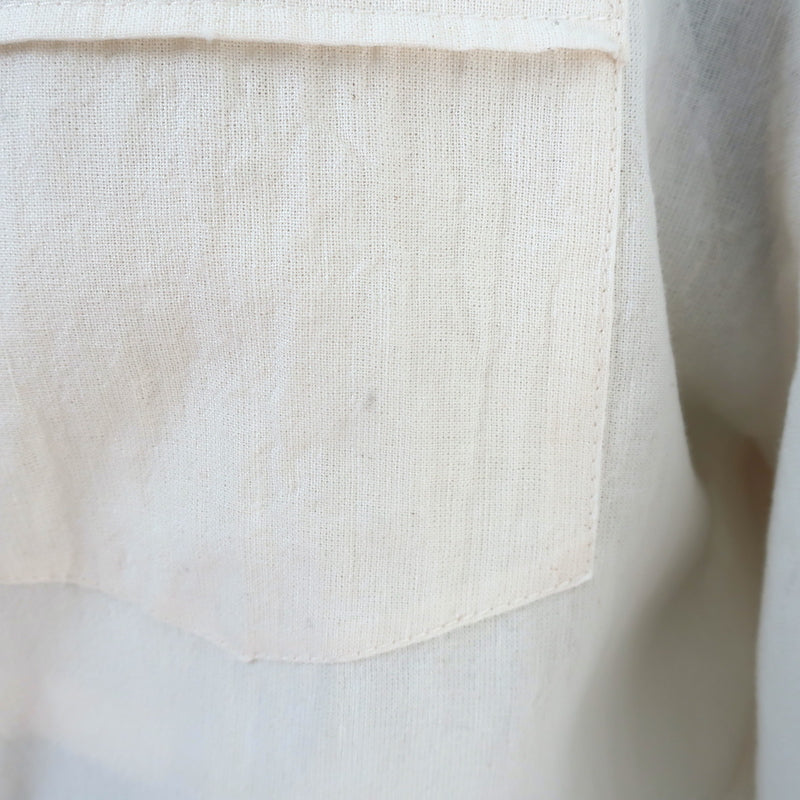 Jacquemus La Robe Baunhilha Layered Mini Shirtdress Ivory Hemp-Cotton Size 40