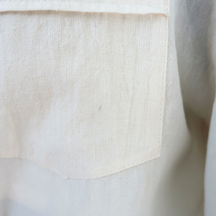 Jacquemus La Robe Baunhilha Layered Mini Shirtdress Ivory Hemp-Cotton Size 40