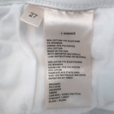 L'Agence Sneeki Low Rise Straight Leg Jeans White Stretch Denim Size 27