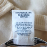 Oscar de la Renta Tulle Insert Cutout Sweater Ivory Wool Size Small