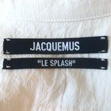 Jacquemus La Robe Baunhilha Layered Mini Shirtdress Ivory Hemp-Cotton Size 40