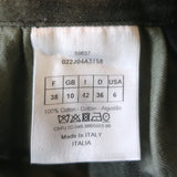 Christian Dior Pleated Tie Dye Denim Midi Skirt Olive Gray Cotton Size 38