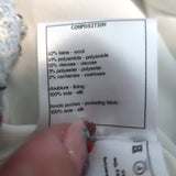 Chanel 22B Sequined Checked Tweed Coat Light Blue/White Size 38