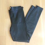 Saint Laurent Lambskin Leather Leggings Black Size 38