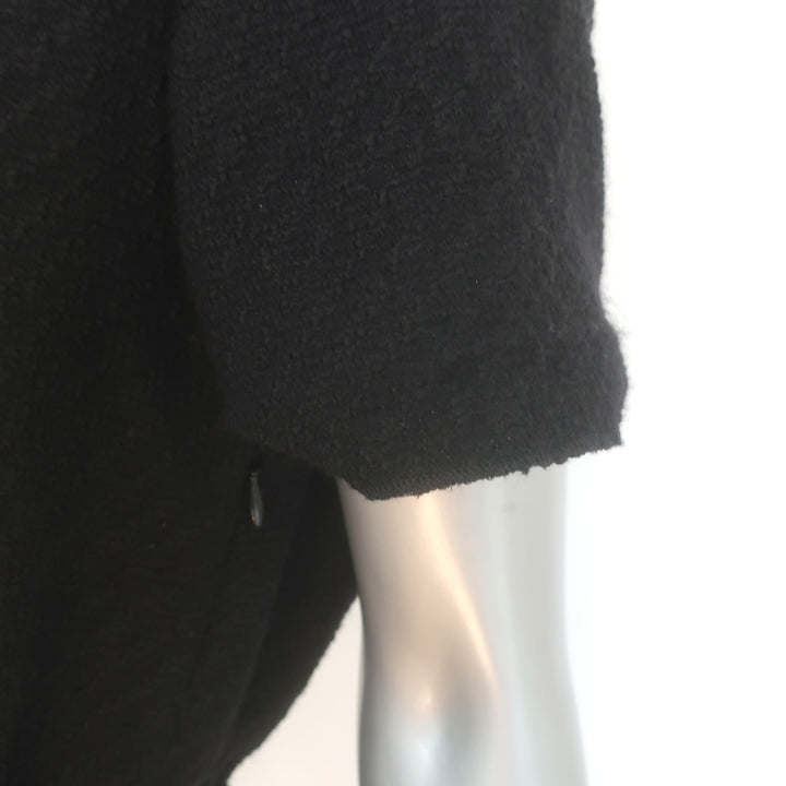 Maje Izola Tweed Short Sleeve Romper Black Wool-Blend Size 40