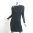 Emilio Pucci Embellished Shoulder Dress Black Ruched Wool Jersey Size US 6