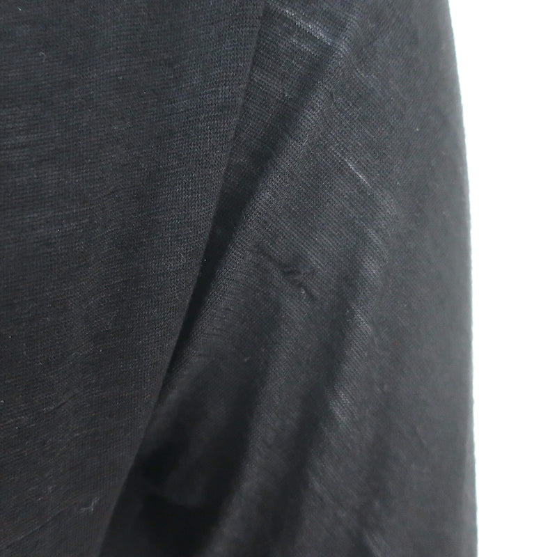 Emilio Pucci Embellished Shoulder Dress Black Ruched Wool Jersey Size US 6