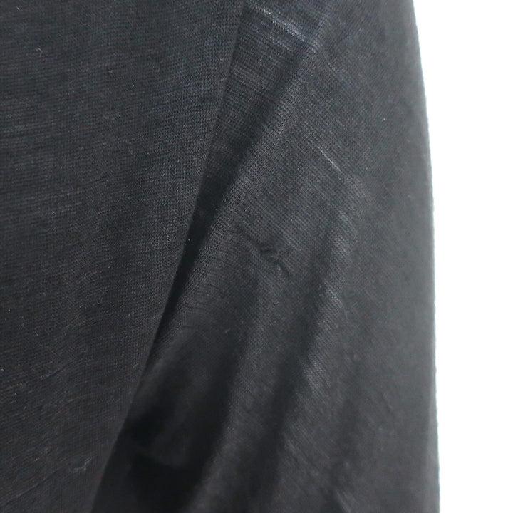 Emilio Pucci Embellished Shoulder Dress Black Ruched Wool Jersey Size US 6