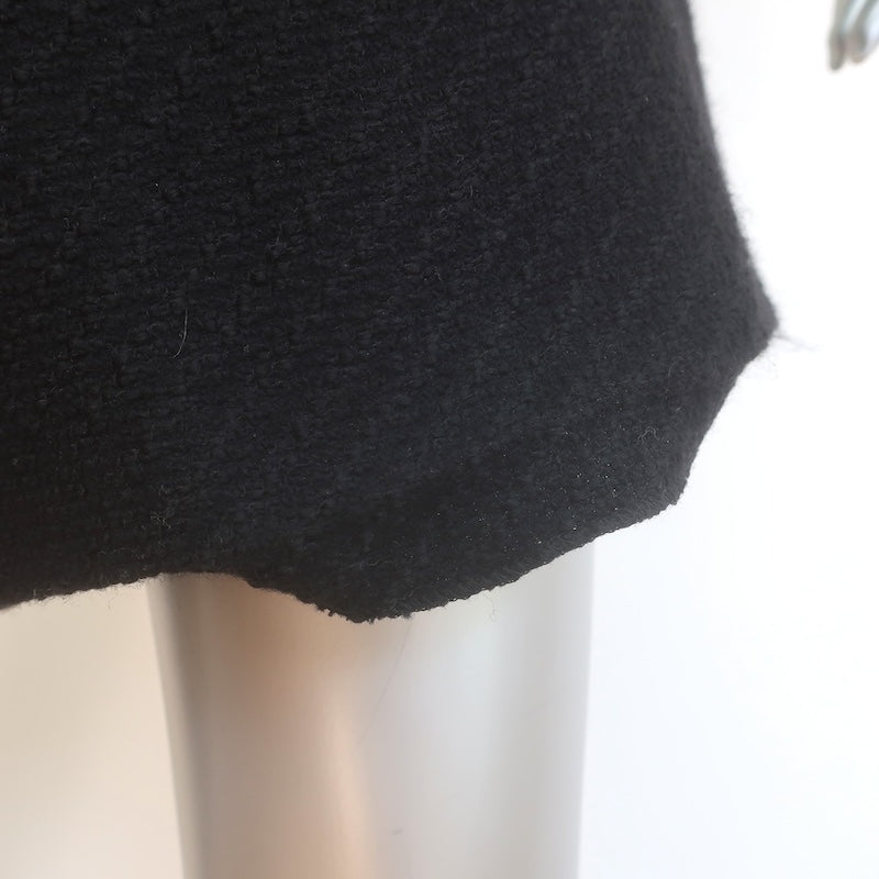 Maje Izola Tweed Short Sleeve Romper Black Wool-Blend Size 40