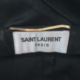 Saint Laurent Lambskin Leather Leggings Black Size 38