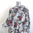 Isabel Marant Tie-Neck Top Floral Print Stretch Silk Size 40 Long Sleeve Blouse