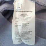 T by Alexander Wang Inner Tank Ribbed Knit Mini Dress Blue Wool Size Medium