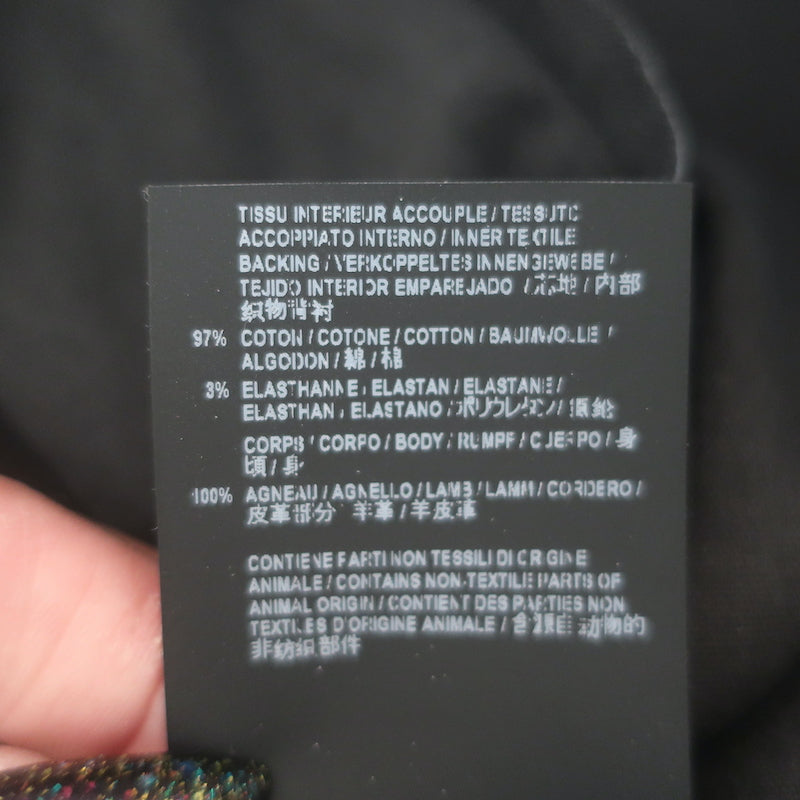 Saint Laurent Lambskin Leather Leggings Black Size 38