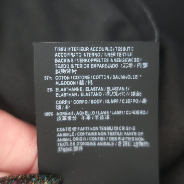 Saint Laurent Lambskin Leather Leggings Black Size 38