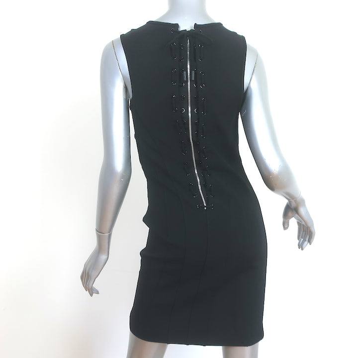 Rag &amp; Bone Tara Lace-Up Back Sleeveless Mini Dress Black Size 4