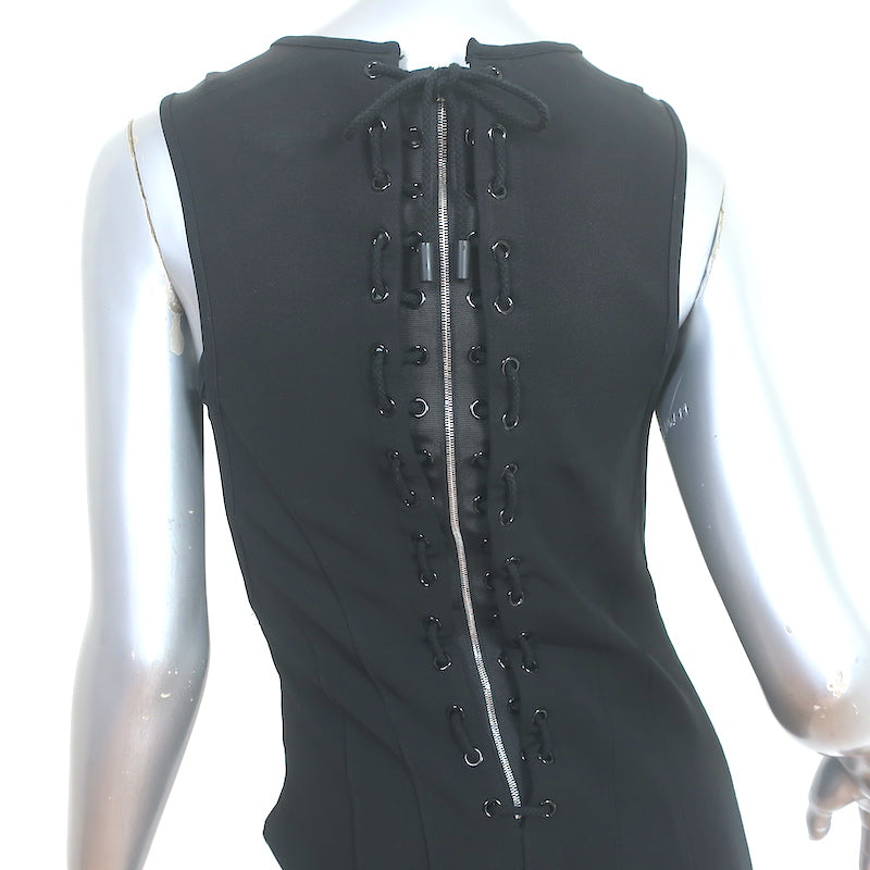 Rag &amp; Bone Tara Lace-Up Back Sleeveless Mini Dress Black Size 4