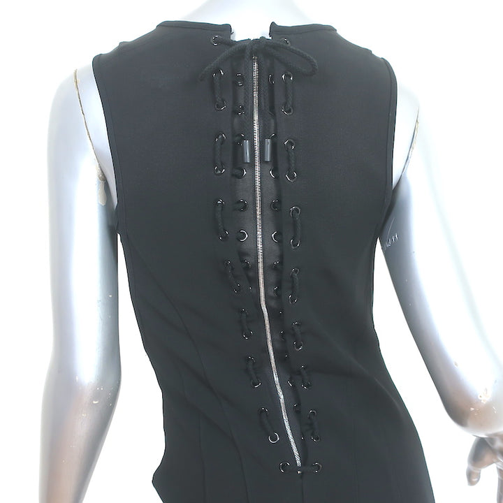 Rag &amp; Bone Tara Lace-Up Back Sleeveless Mini Dress Black Size 4