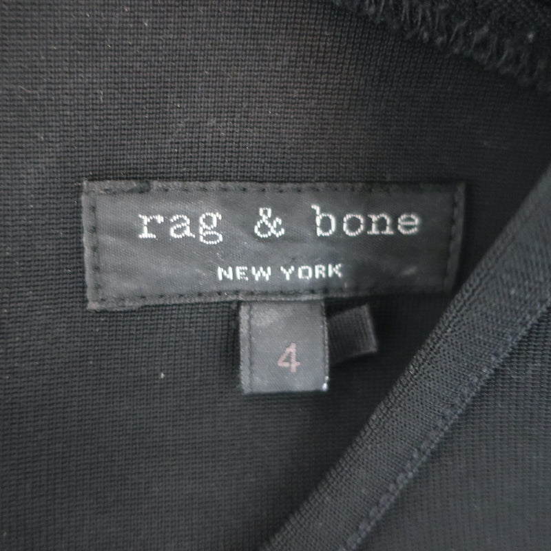 Rag &amp; Bone Tara Lace-Up Back Sleeveless Mini Dress Black Size 4