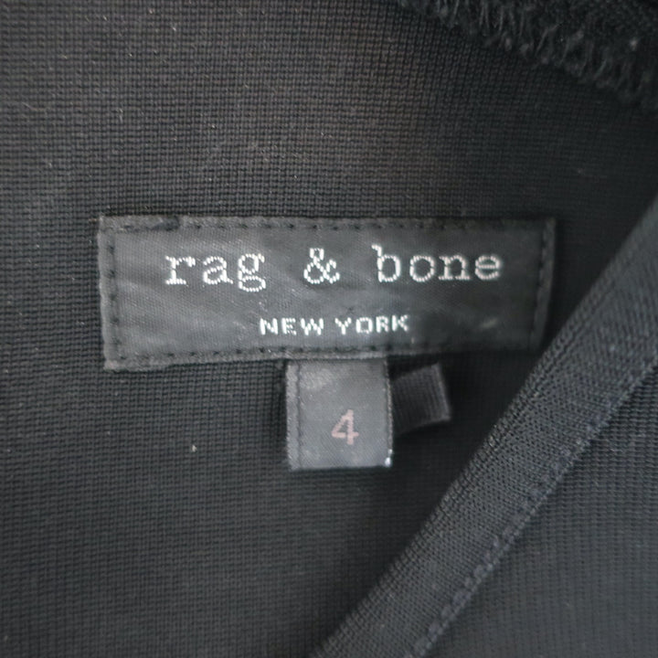 Rag &amp; Bone Tara Lace-Up Back Sleeveless Mini Dress Black Size 4