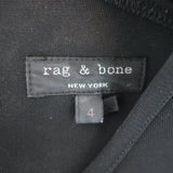 Rag & Bone Tara Lace-Up Back Sleeveless Mini Dress Black Size 4