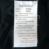 Emilio Pucci Embellished Shoulder Dress Black Ruched Wool Jersey Size US 6