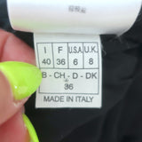 Emilio Pucci Embellished Shoulder Dress Black Ruched Wool Jersey Size US 6