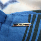 Alexis Halter Midi Dress Nuri Cream/Blue Printed Linen-Cotton Size Medium