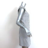 Theory Helaina Sleeveless Mini Dress Navy/White Striped Stretch Wool Size 2